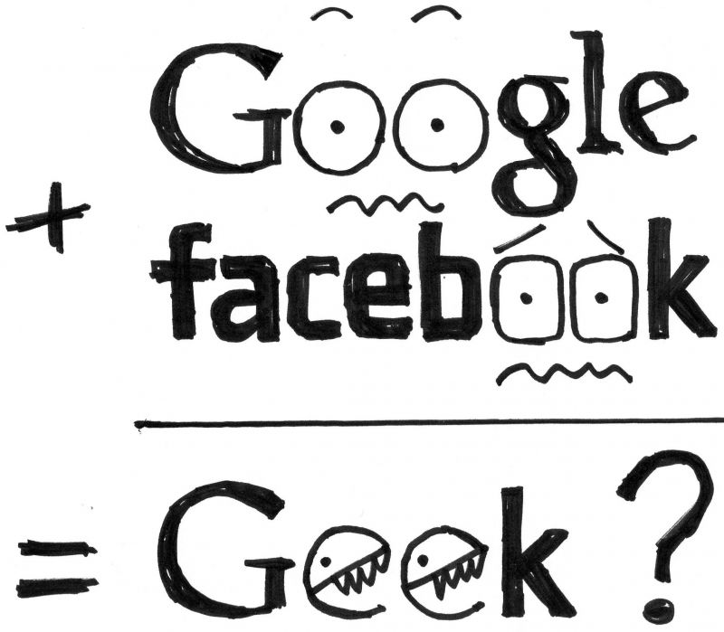 Google + Facebook = Geek